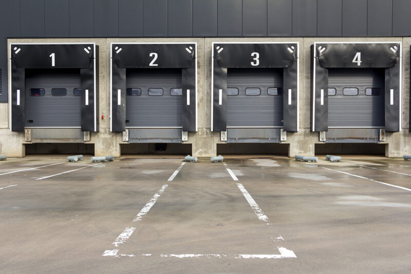 Distribution centre loading trucks