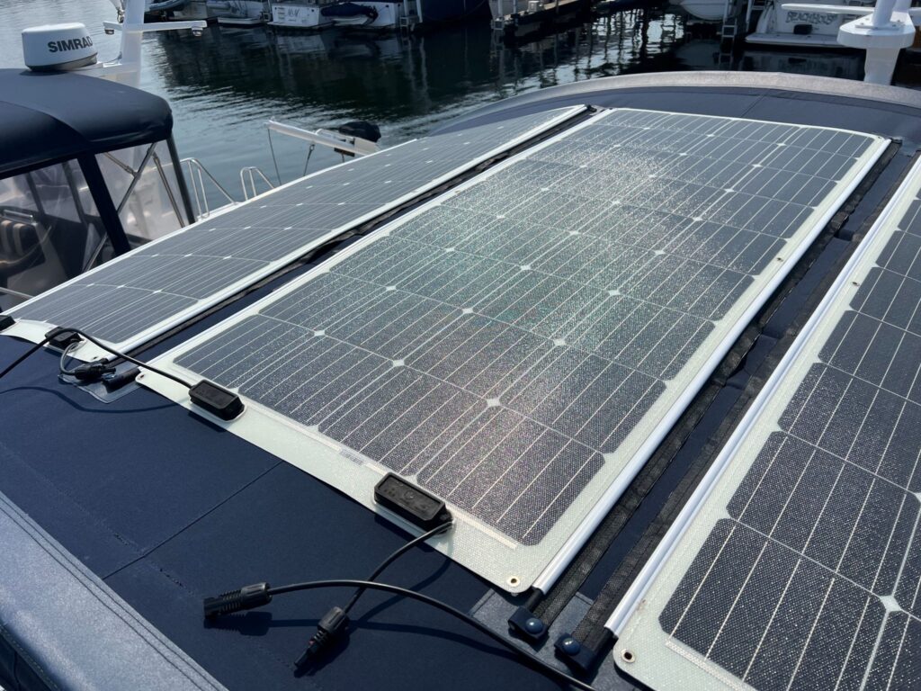 Image of solar panel canvas setup