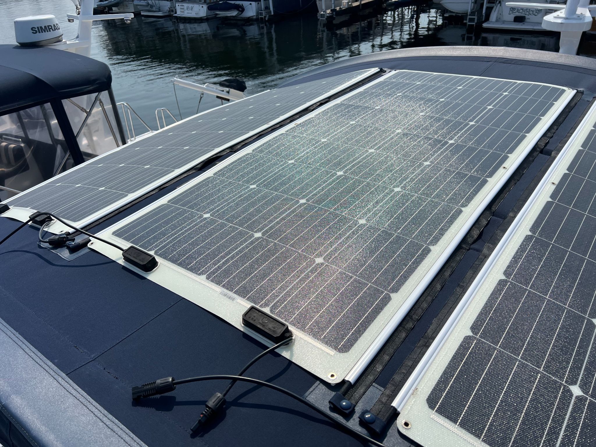 Keder System with Solar Panel 3 Image of solar panel canvas setup